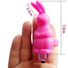 Rabbit Finger Clitoral Stimulator Vibration Massager Sex for Woman